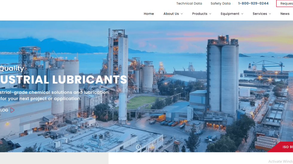 Lubchecm inc Website design | itvibes Lubchem Website Home Page Design by Itvibes