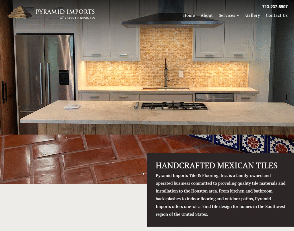 Pyramid imports website design | itvibes Pyramid Imports Home Page Web Design by Itvibes