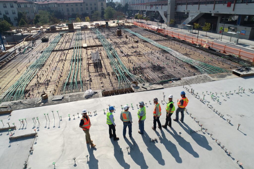 Construction Team Looking at Project