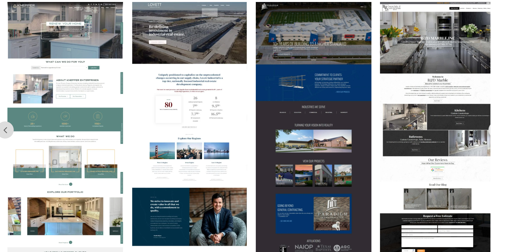 Construction Website Design Portfolio Examples