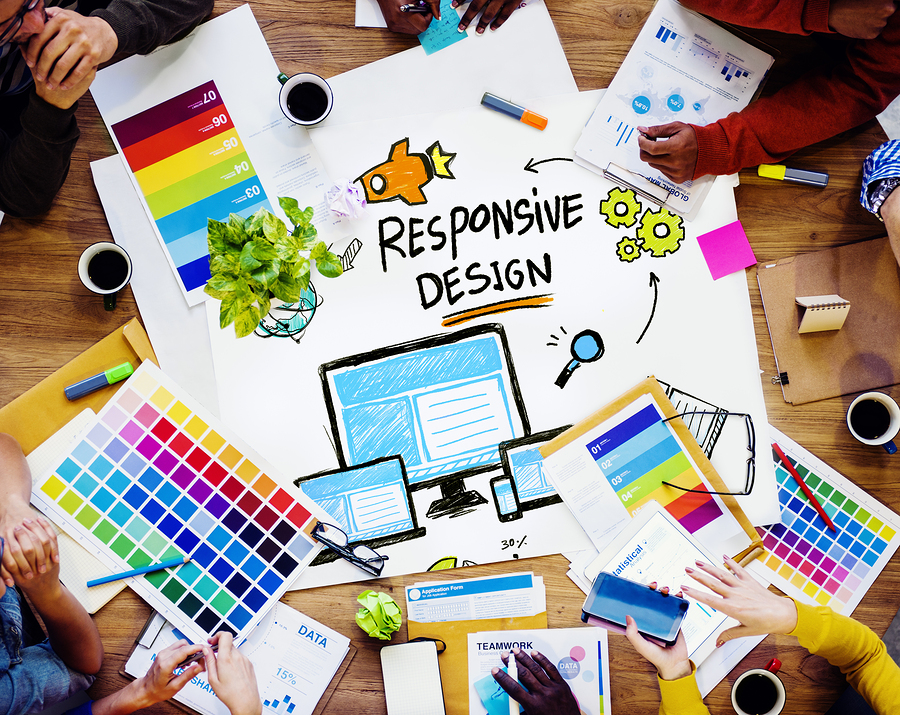 Responsive Design Internet Web Graphic Design Team Concept Houston web design