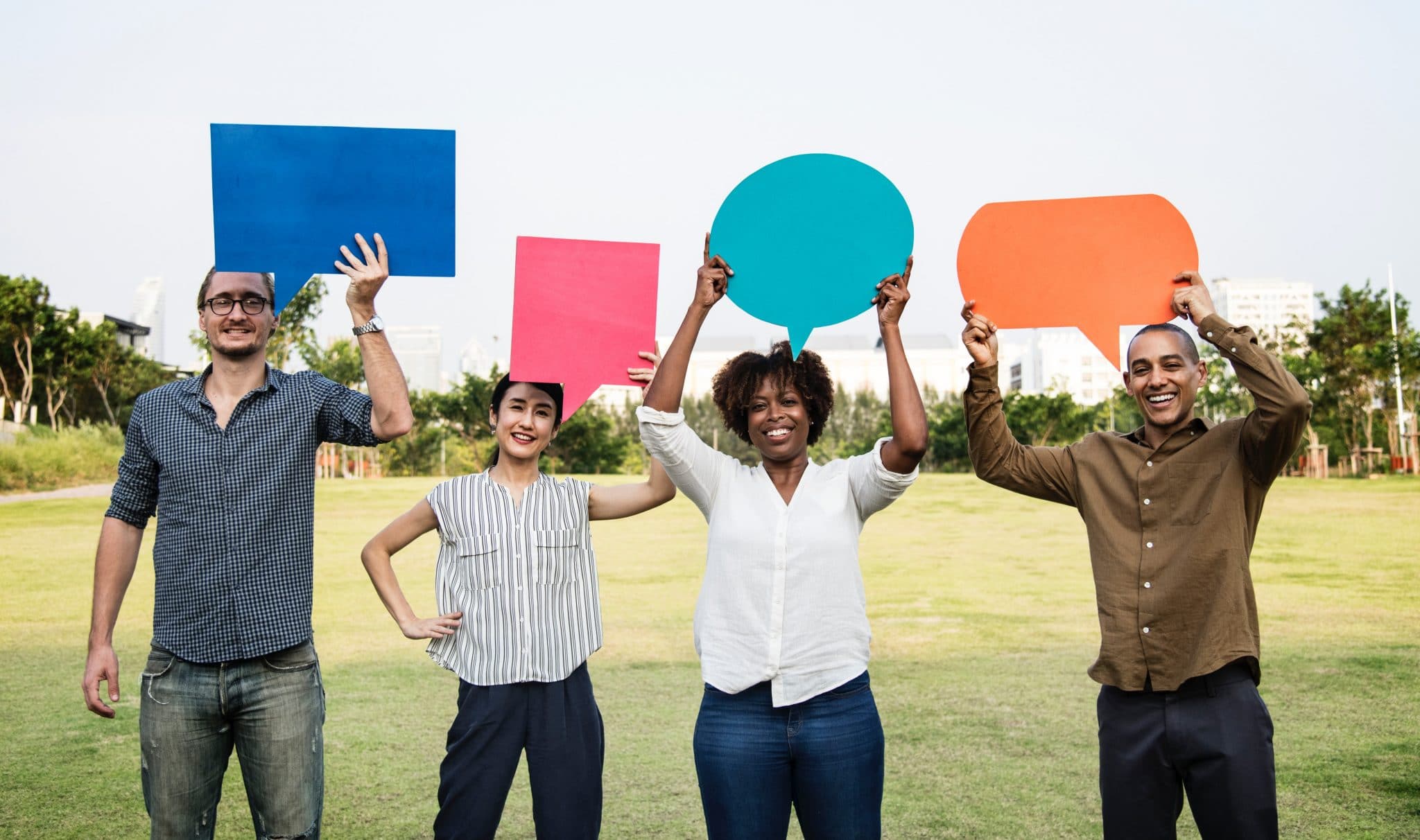 People holding social media signs, social media terms for marketers, Houston 3 Essential Social Media Terms For Marketers, Social Media Marketing, Houston, ITVibes